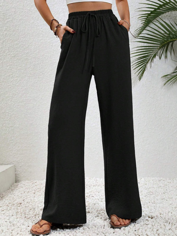 Comfortabele Wijde Broek met Elastische Taille voor Elke Gelegenheid-Joggingsbroek-Calora-Olijfgroen-S-Calora