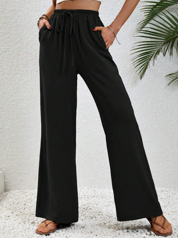 Comfortabele Wijde Broek met Elastische Taille voor Elke Gelegenheid-Joggingsbroek-Calora-Zwart-S-Calora