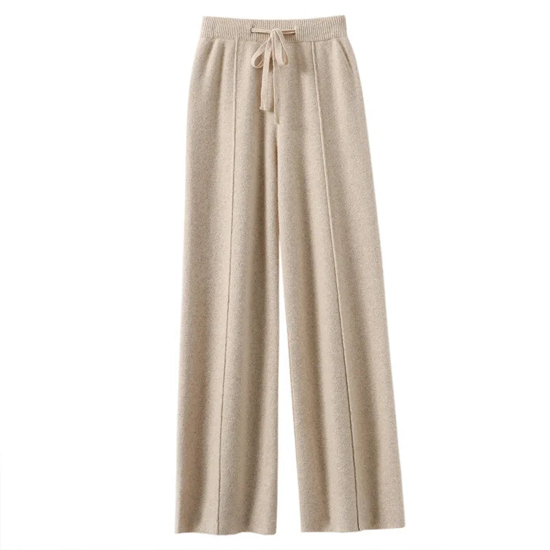 CALORA_ Comfortabele Wijde Sweatpants van Zachte Stof voor Thuis