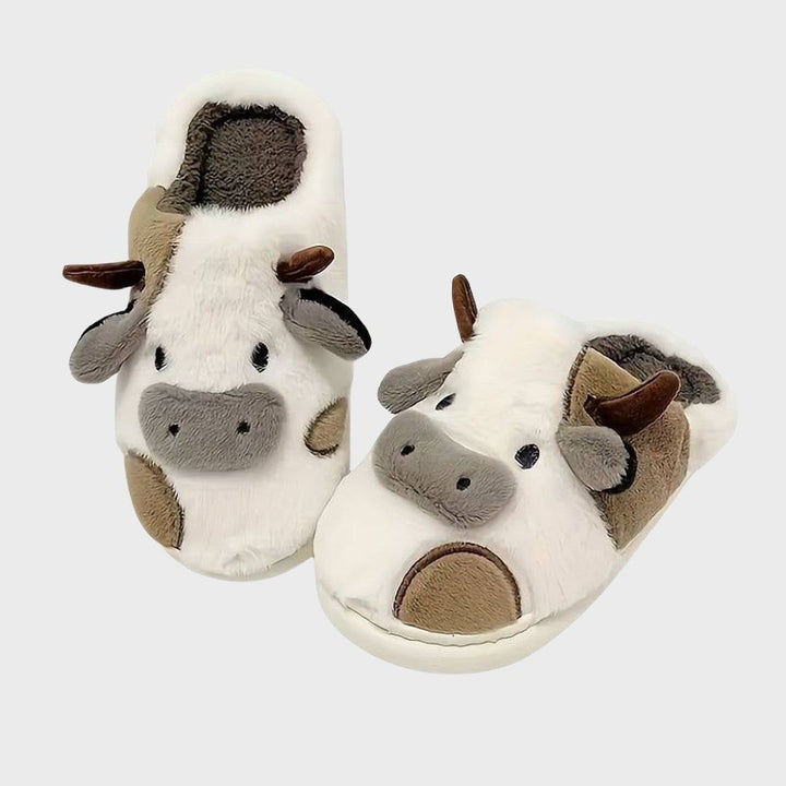 ComfyCows | Warme Koeien Pantoffels-Slippers-Calora-Grijs-35-35.5-Calora