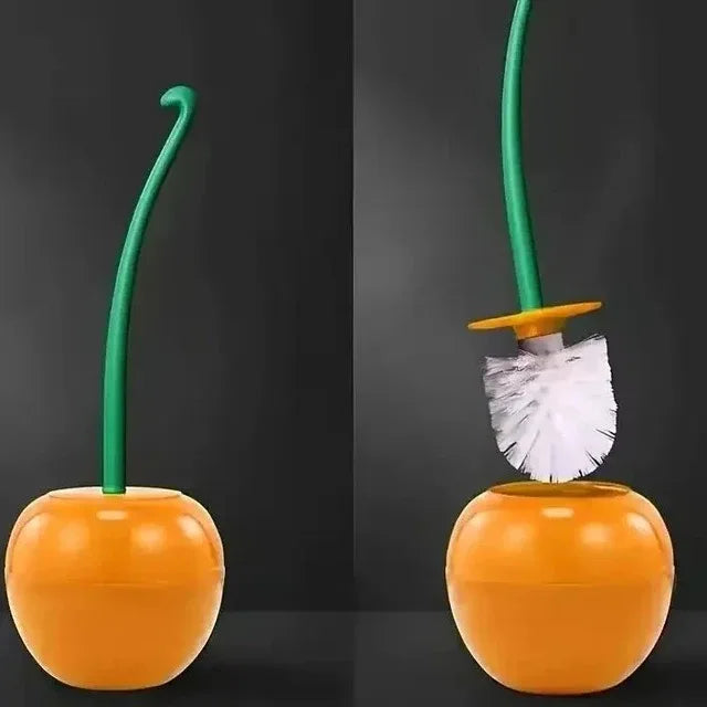Creatieve Cherry | Toiletborstel Set met Charmante Kersvorm-Elektronica/Gadgets-Calora-Oranje-Calora
