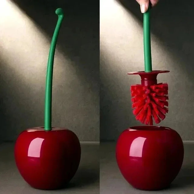 Creatieve Cherry | Toiletborstel Set met Charmante Kersvorm-Elektronica/Gadgets-Calora-Wijn Rood-Calora