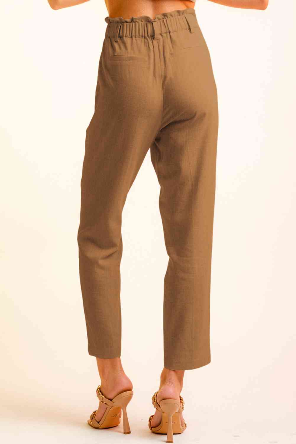 Cropped Skinny Broek met knopen aan de zijkant-Korte Broeken-Calora-Zwart-S-Calora