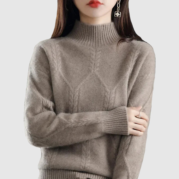 Dama | Dames winter dikke half coltrui-Blazers & Vesten-Calora-Beige-S-Calora