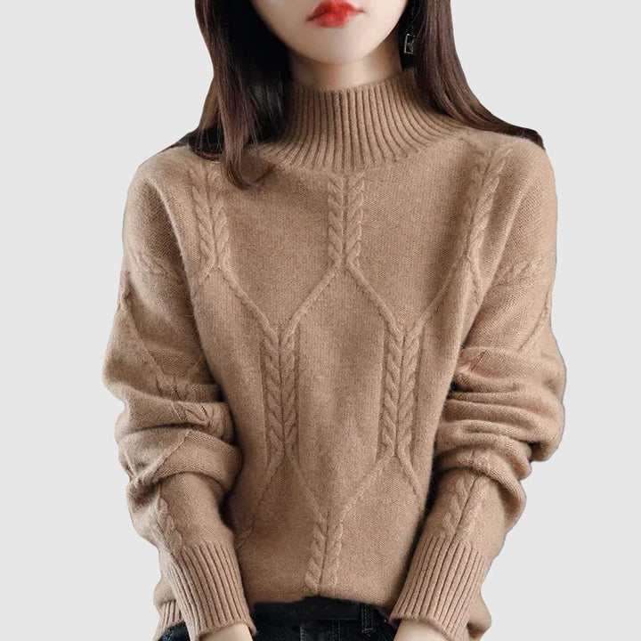 Dama | Dames winter dikke half coltrui-Blazers & Vesten-Calora-Bruin-S-Calora