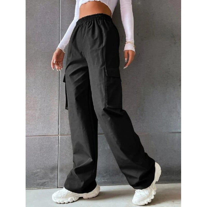 Dames Cargo Broek met Zakken-Wijde Broeken-Calora-Zwart-S-Calora