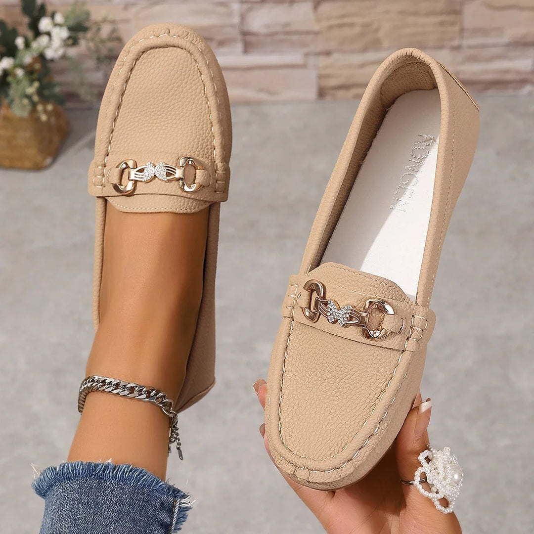 CALORA_ Dames Casual Slip-on Espadrilles met Ronde Neus en Platte Zool