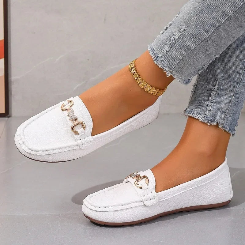 CALORA_ Dames Casual Slip-on Espadrilles met Ronde Neus en Platte Zool