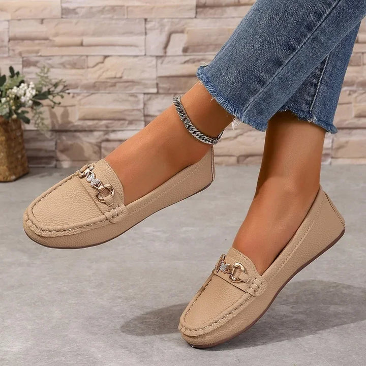 CALORA_ Dames Casual Slip-on Espadrilles met Ronde Neus en Platte Zool
