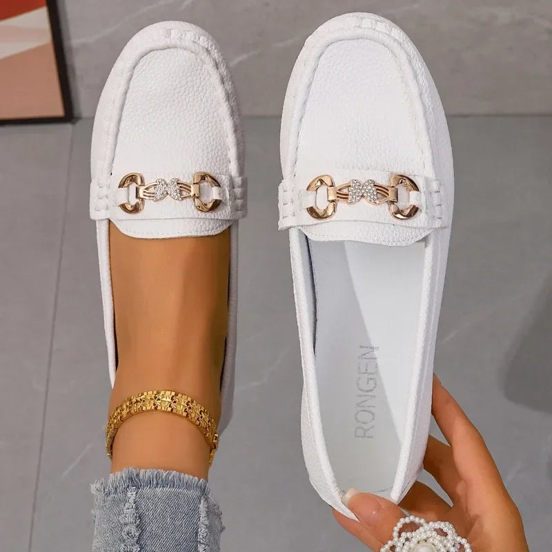CALORA_ Dames Casual Slip-on Espadrilles met Ronde Neus en Platte Zool