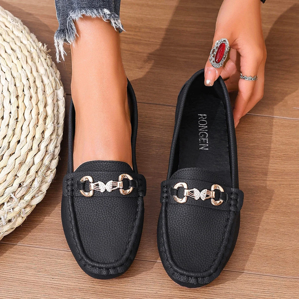 CALORA_ Dames Casual Slip-on Espadrilles met Ronde Neus en Platte Zool