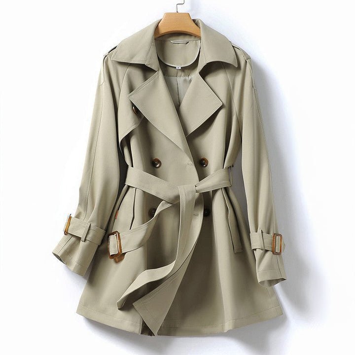 Dames herfst taille slanke revers korte trenchcoat-Zomer Jassen-Calora-S-Calora