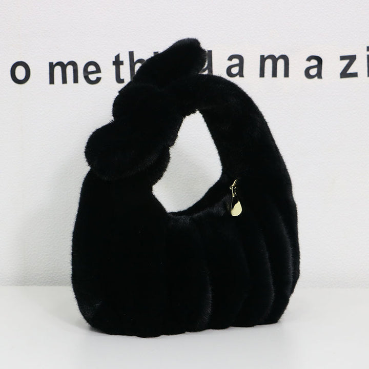 CALORA_ Dames Herfst Winter Fluffly Zachte Pluche Handtas Cloud Stijl
