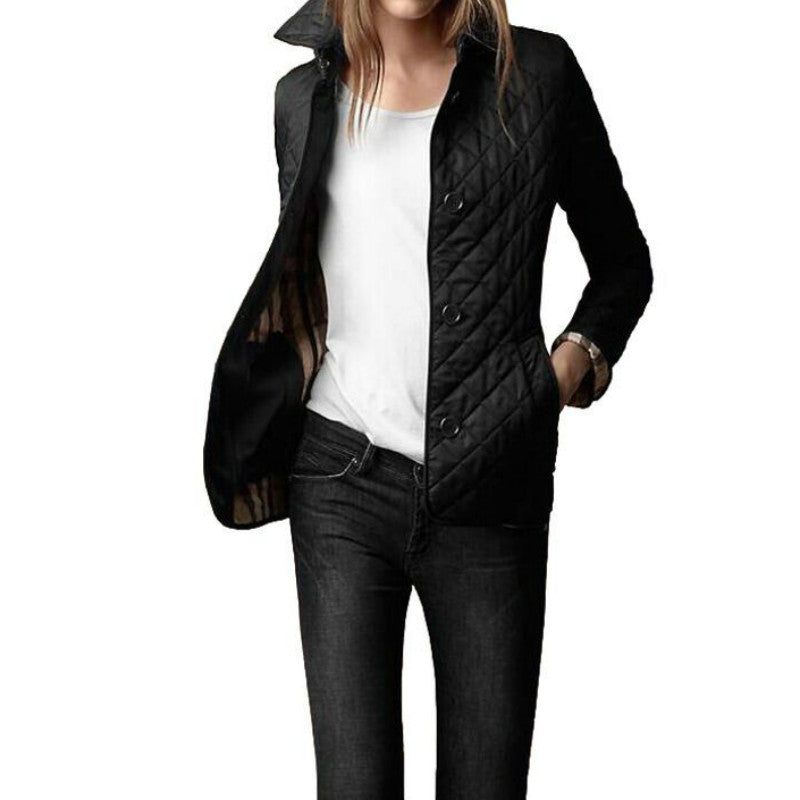 CALORA_ Dames Lichtgewicht Gequilte Zomer Jas met Knoopsluiting en Stijl