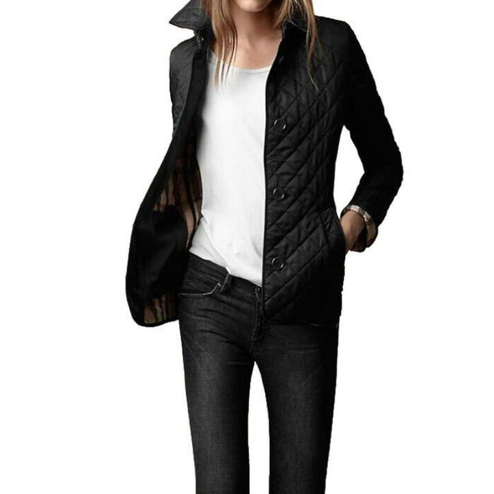 CALORA_ Dames Lichtgewicht Gequilte Zomer Jas met Knoopsluiting en Stijl