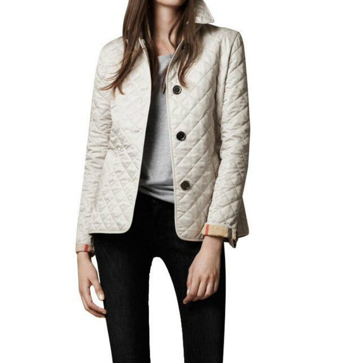 CALORA_ Dames Lichtgewicht Gequilte Zomer Jas met Knoopsluiting en Stijl