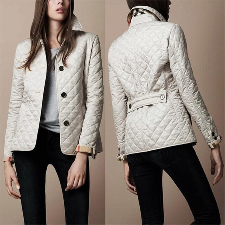 CALORA_ Dames Lichtgewicht Gequilte Zomer Jas met Knoopsluiting en Stijl