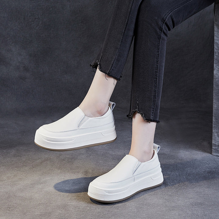 CALORA_ Dames Loafers - Espadrilles van PU Leer met Zachte Zool Casual Instappers