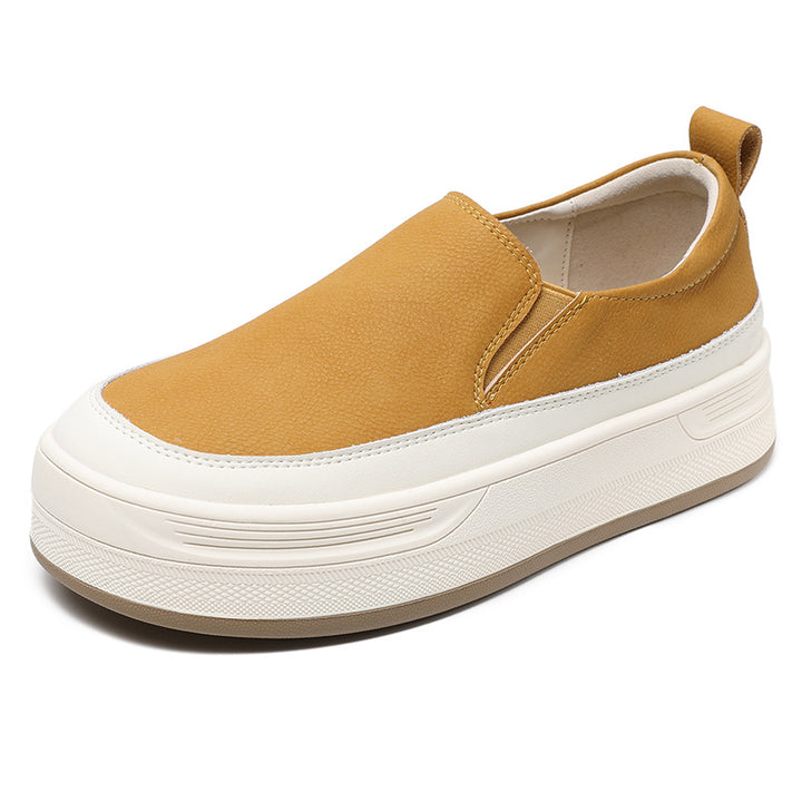 CALORA_ Dames Loafers - Espadrilles van PU Leer met Zachte Zool Casual Instappers