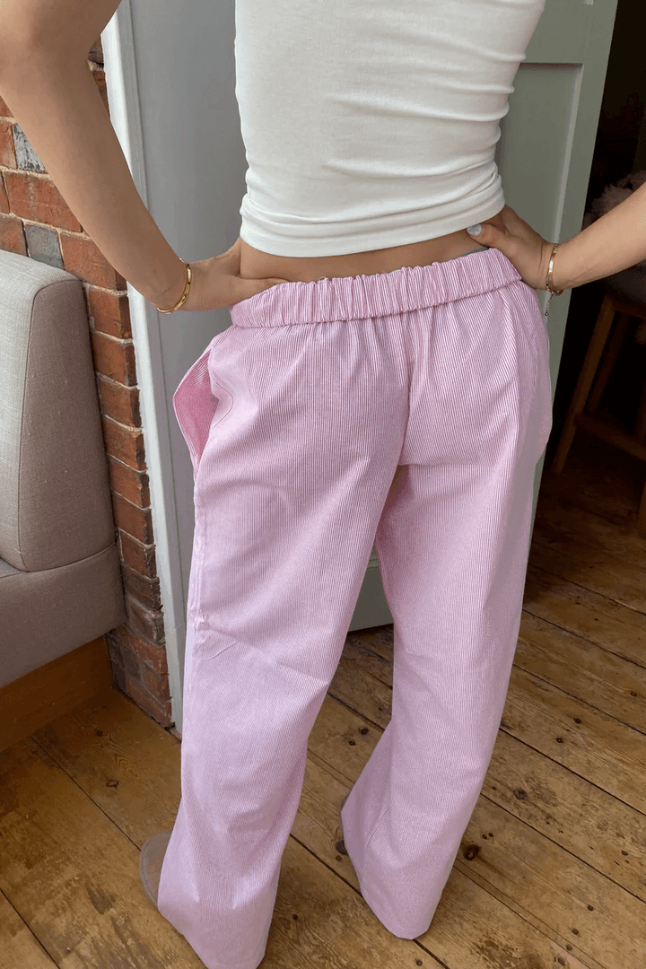 CALORA_ Dames Loungebroek met Relaxte Pasvorm en Elastische Tailleband