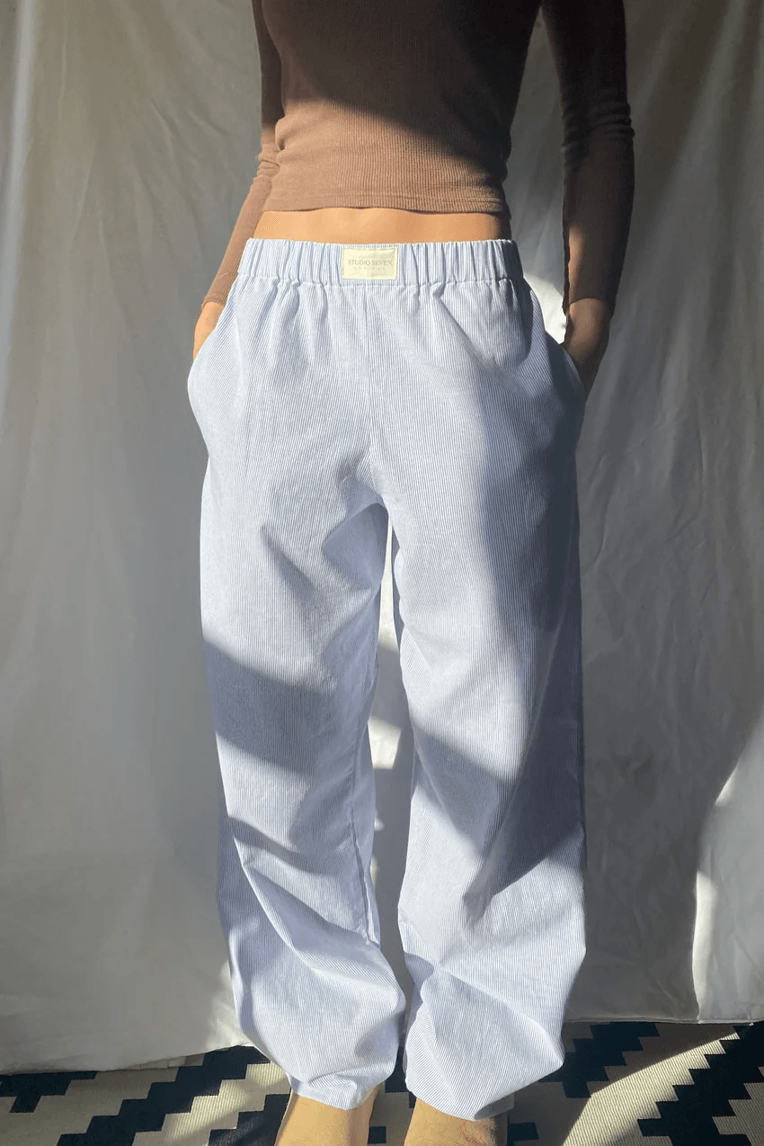 CALORA_ Dames Loungebroek met Relaxte Pasvorm en Elastische Tailleband