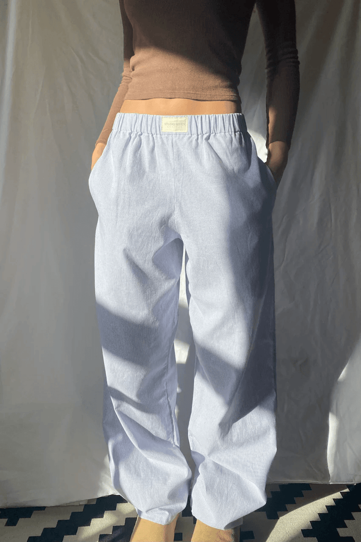 CALORA_ Dames Loungebroek met Relaxte Pasvorm en Elastische Tailleband