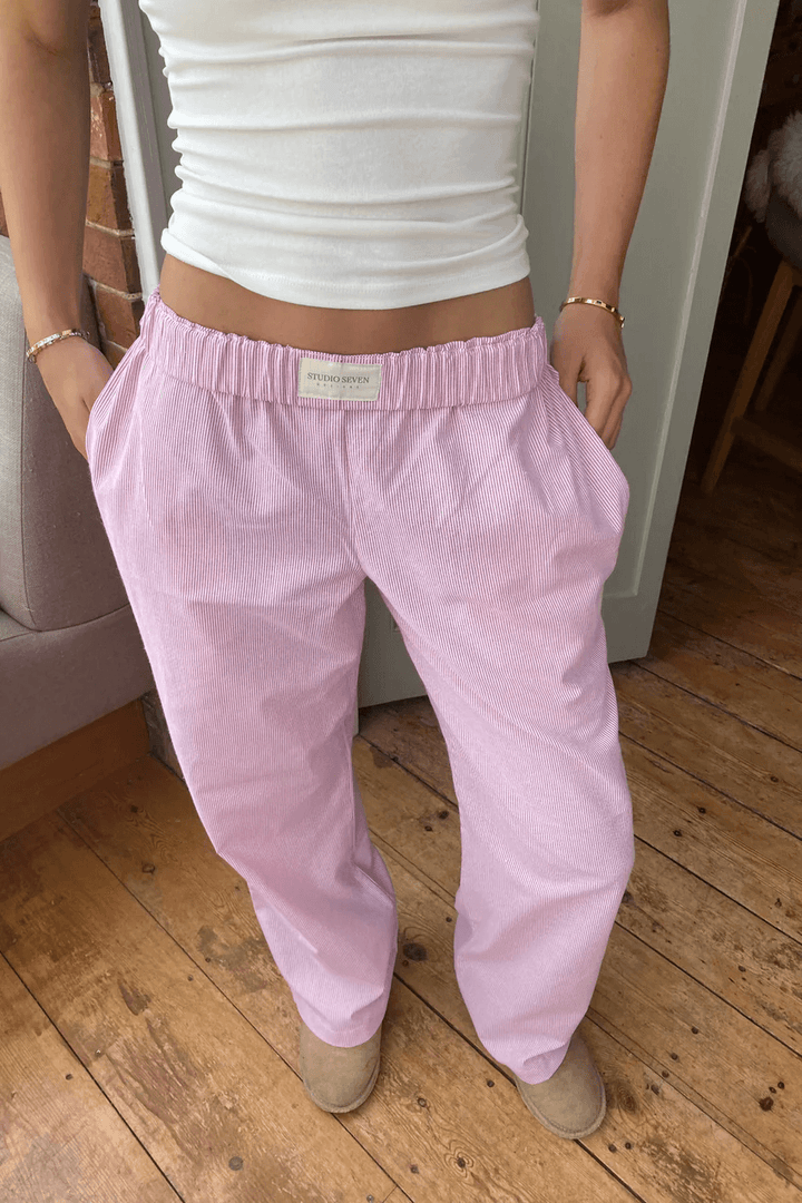 CALORA_ Dames Loungebroek met Relaxte Pasvorm en Elastische Tailleband