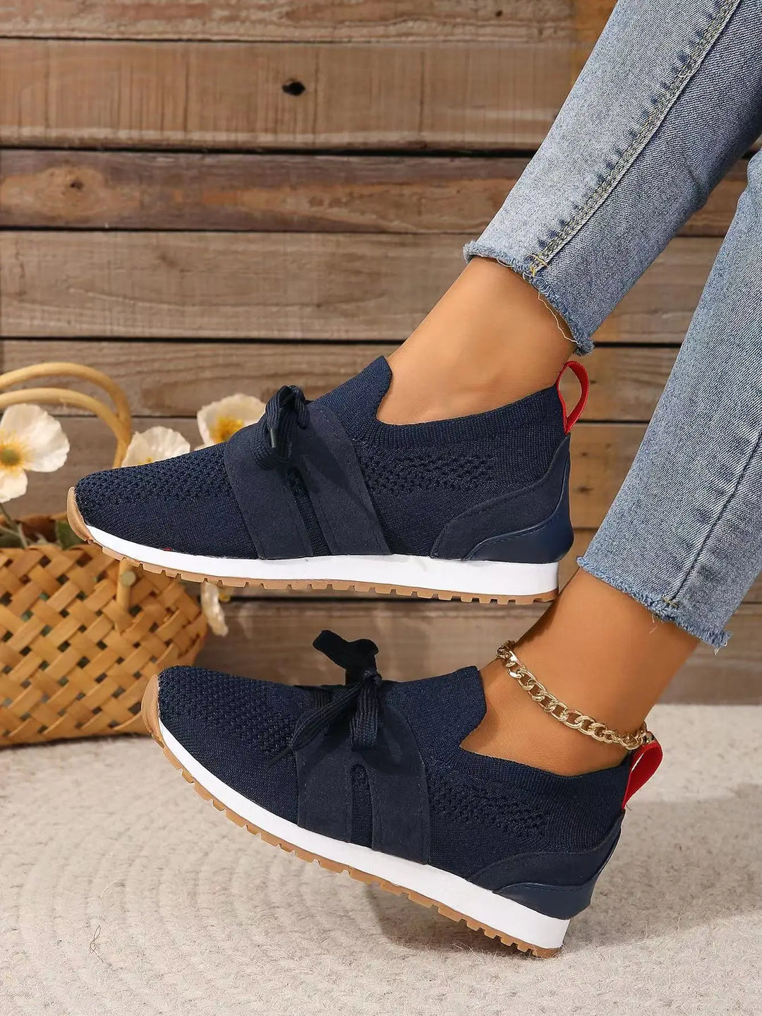 CALORA_ Dames Mesh Sneakers Veterschoenen met Ademend Ontwerp en Comfortabele Inlegzolen