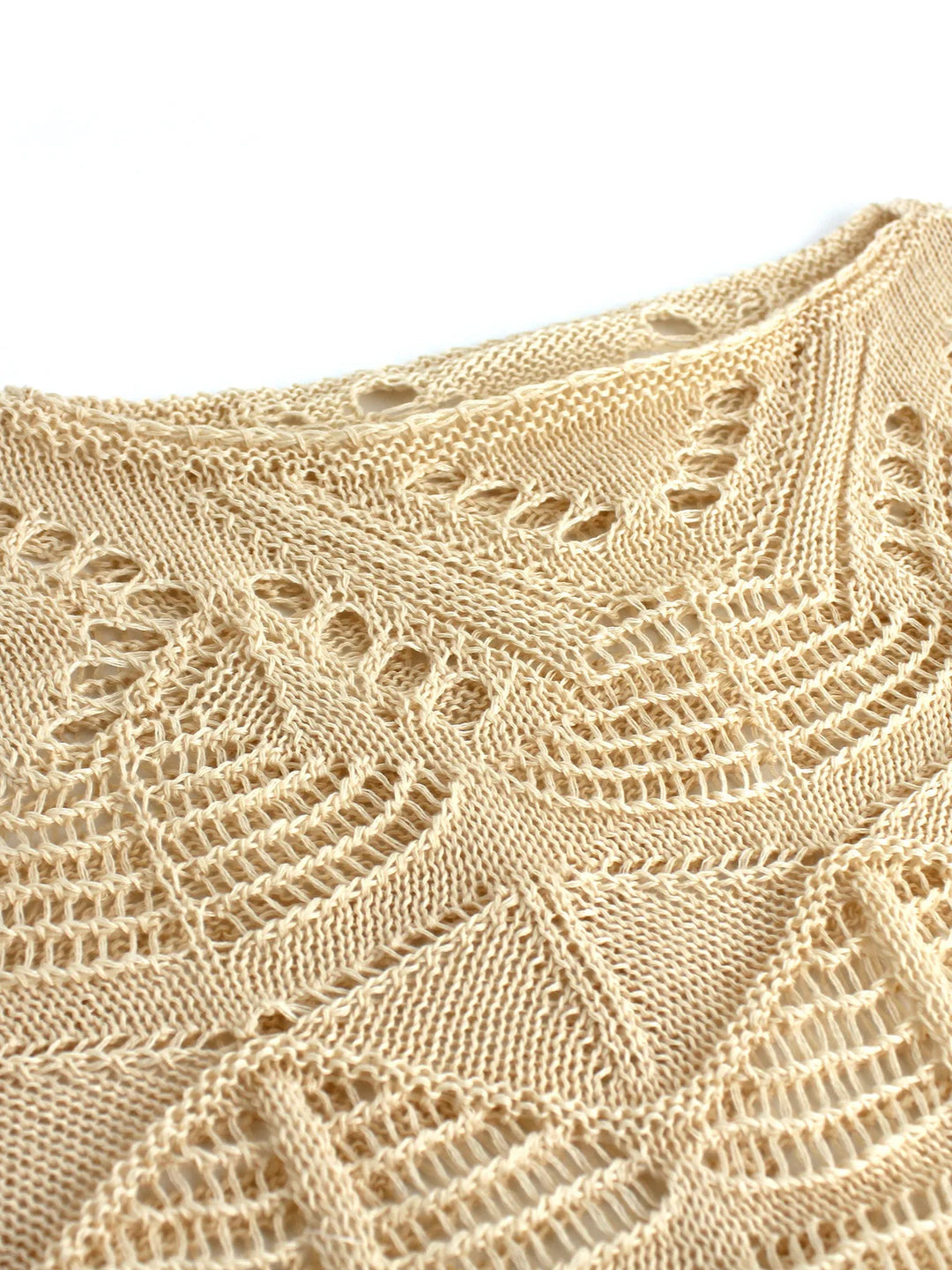 Dames ronde hals lange mouw holle gebreide trui zomer-Blazers & Vesten-Calora-Geel-S-Calora