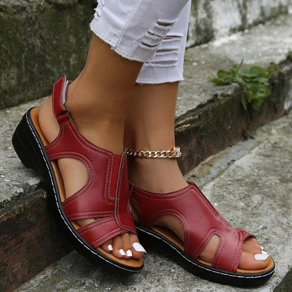 CALORA_ Dames Sandalen met Ondersteuning voor de Voetboog en Comfortzool
