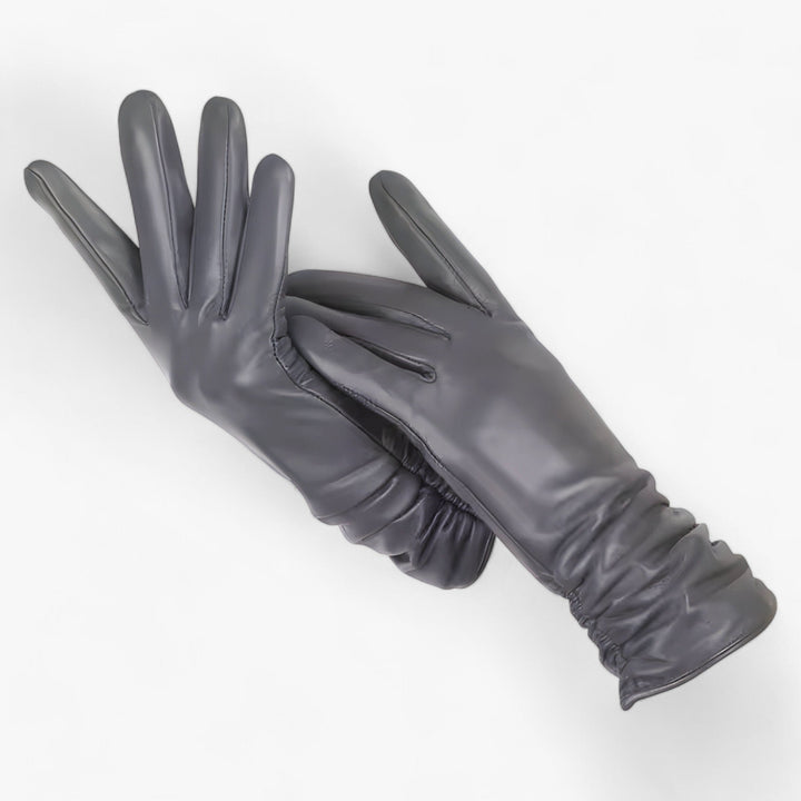 Dames schapenleren Winter Handschoenen-Laarzen-Calora-Donkergrijs-S-Calora