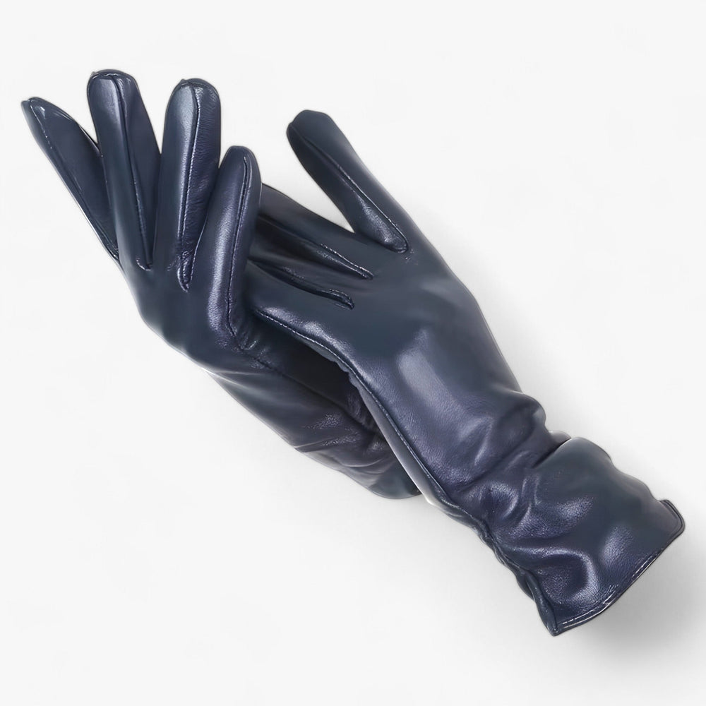 Dames schapenleren Winter Handschoenen-Laarzen-Calora-Marineblauw-S-Calora