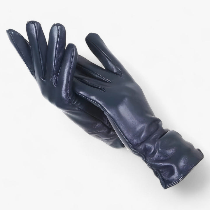 Dames schapenleren Winter Handschoenen-Laarzen-Calora-Marineblauw-S-Calora