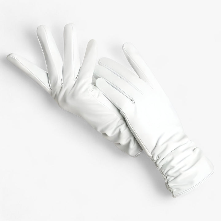 Dames schapenleren Winter Handschoenen-Laarzen-Calora-Wit-S-Calora