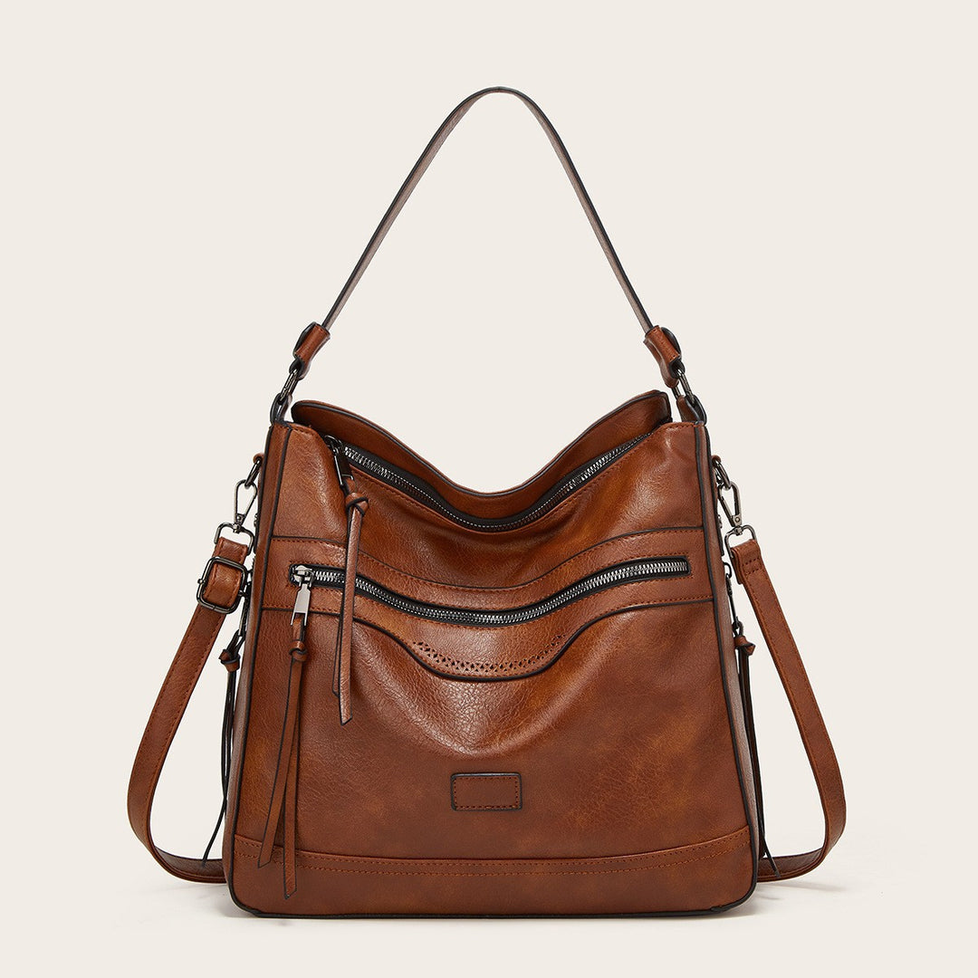 CALORA_ Dames Schoudertas - Grote Capaciteit Vegan Crossbody Tas