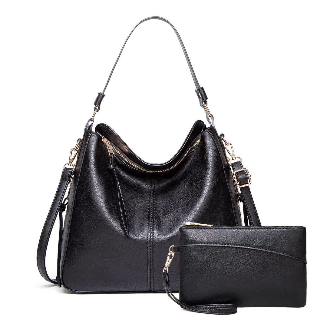 CALORA_ Dames Schoudertas - Grote Capaciteit Vegan Crossbody Tas