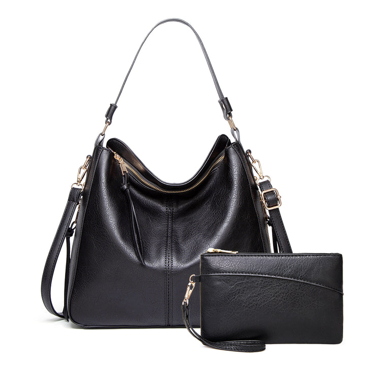 CALORA_ Dames Schoudertas - Grote Capaciteit Vegan Crossbody Tas