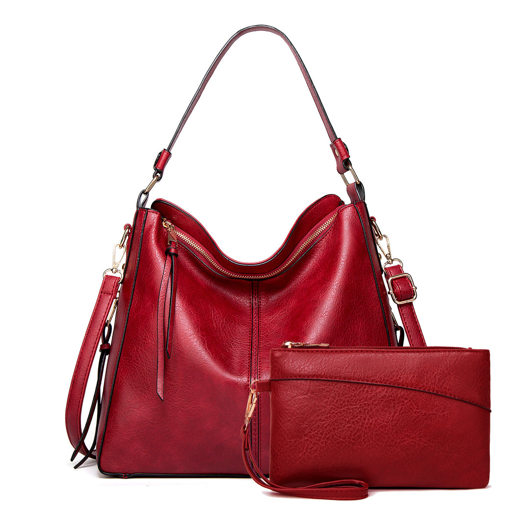 CALORA_ Dames Schoudertas - Grote Capaciteit Vegan Crossbody Tas