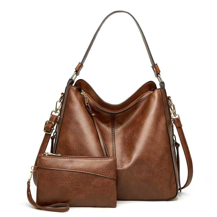 CALORA_ Dames Schoudertas - Grote Capaciteit Vegan Crossbody Tas