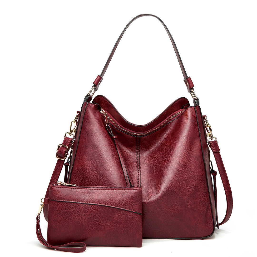 CALORA_ Dames Schoudertas - Grote Capaciteit Vegan Crossbody Tas