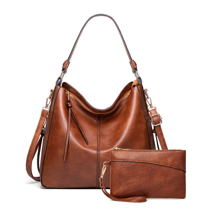CALORA_ Dames Schoudertas - Grote Capaciteit Vegan Crossbody Tas