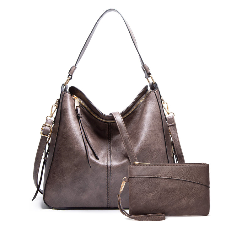 CALORA_ Dames Schoudertas - Grote Capaciteit Vegan Crossbody Tas