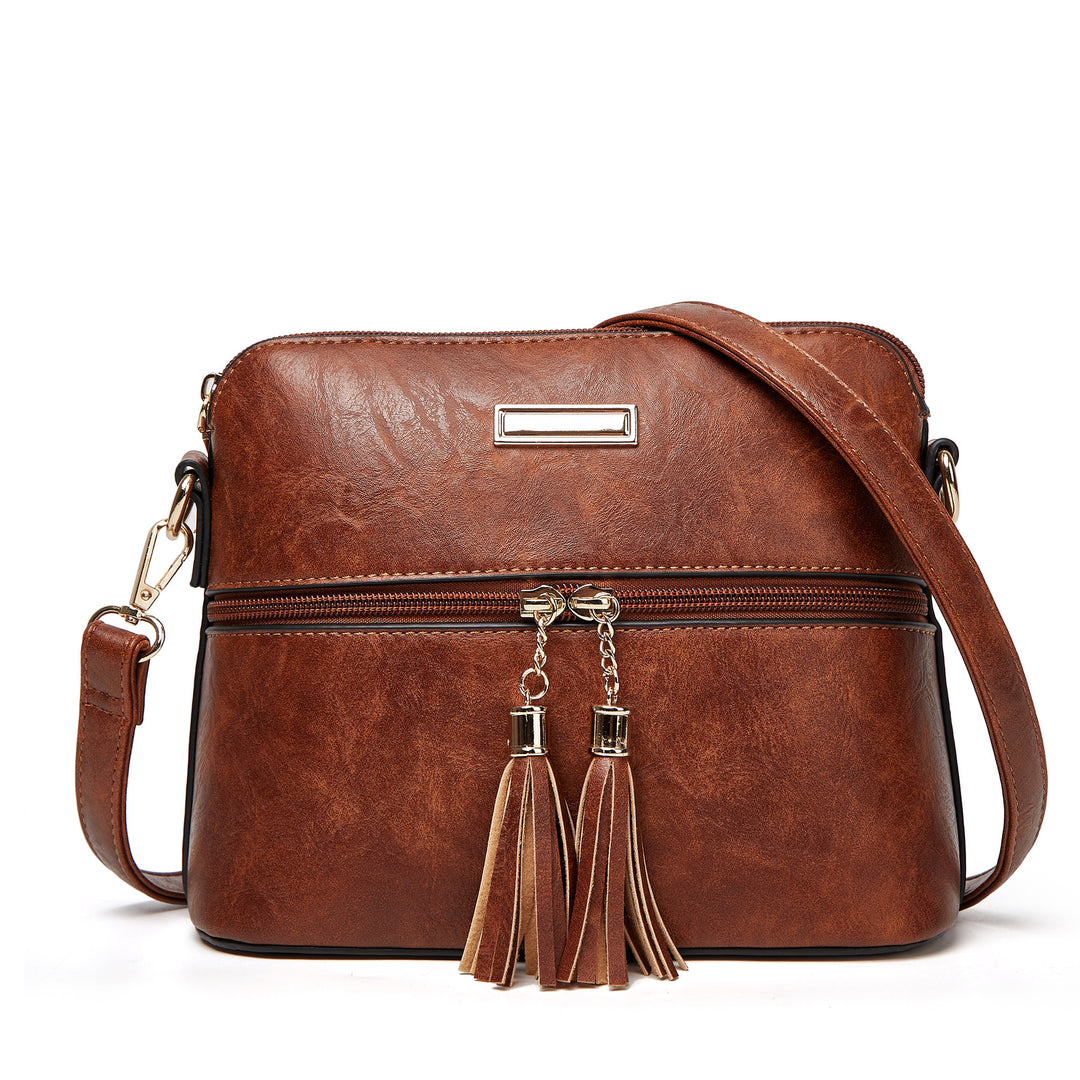 CALORA_ Dames Schoudertas - Grote Capaciteit Vegan Crossbody Tas