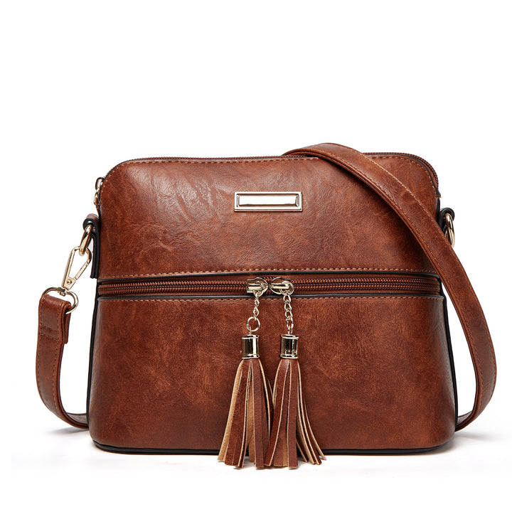 CALORA_ Dames Schoudertas - Grote Capaciteit Vegan Crossbody Tas