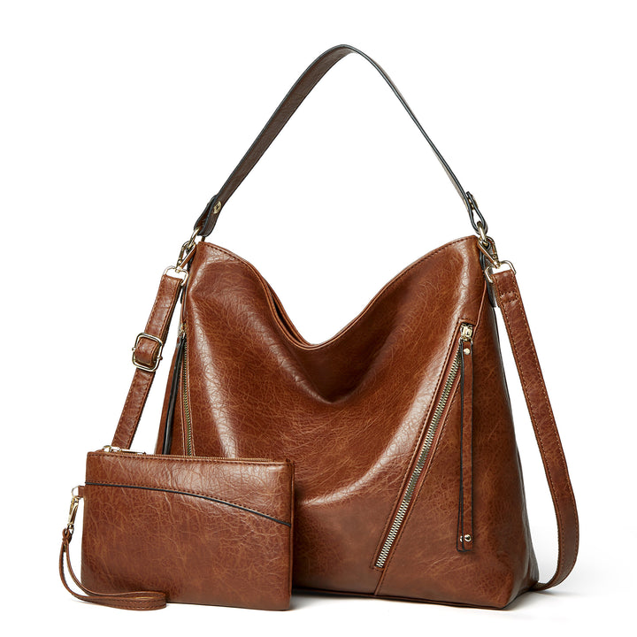 CALORA_ Dames Schoudertas - Grote Capaciteit Vegan Crossbody Tas