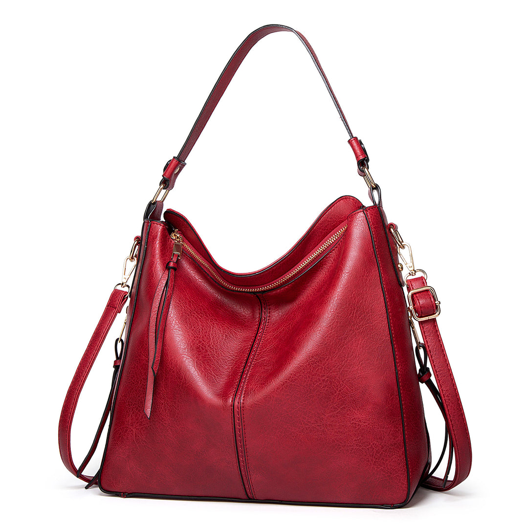 CALORA_ Dames Schoudertas - Grote Capaciteit Vegan Crossbody Tas