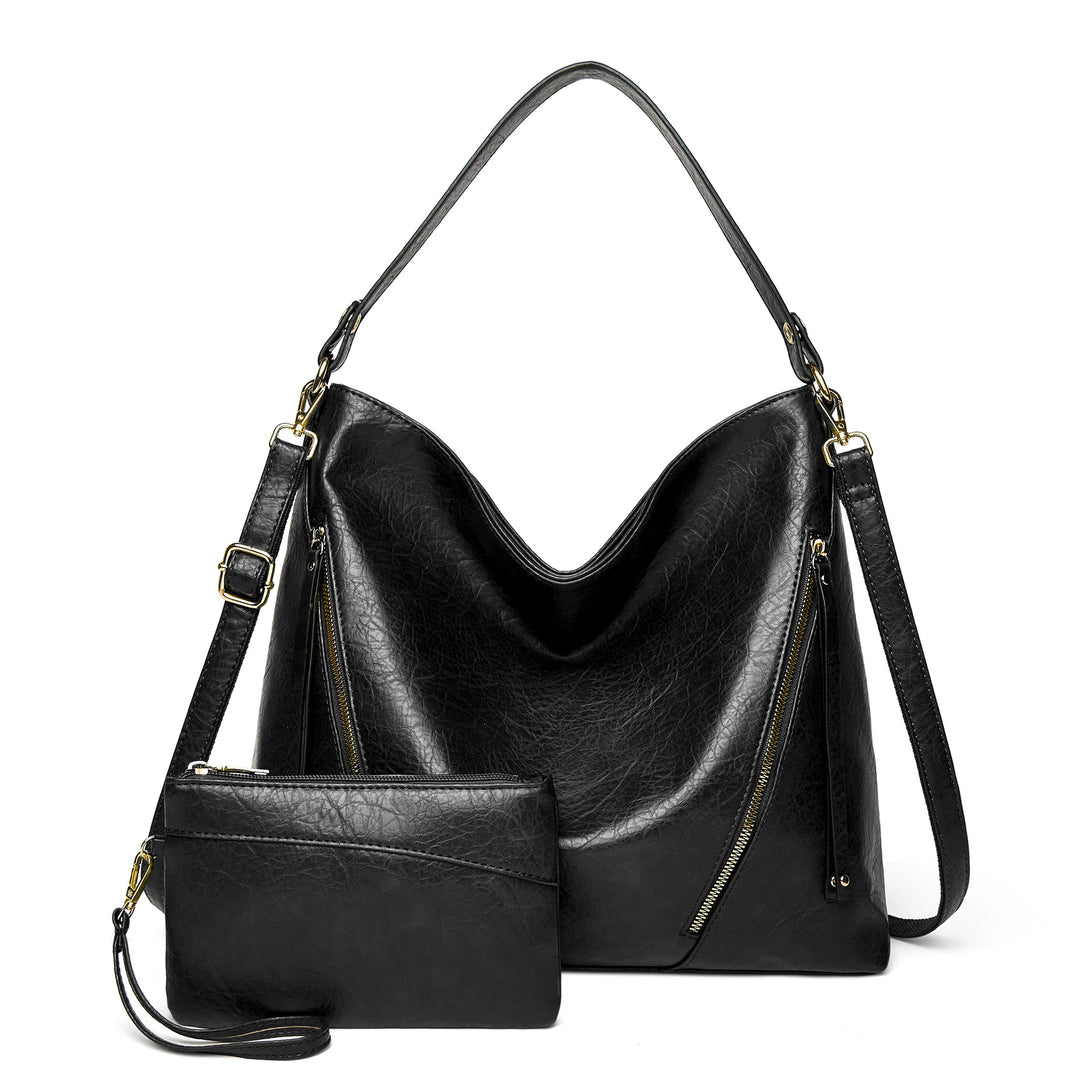 CALORA_ Dames Schoudertas - Grote Capaciteit Vegan Crossbody Tas