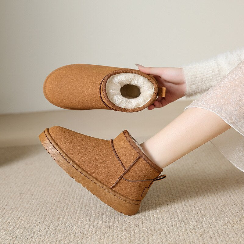 CALORA_ Dames Winterlaarzen Met Bontvoering Voor Warme Comfort
