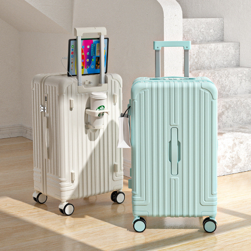CALORA_ Delavoy | Trolley Koffer voor Studenten met USB-aansluiting en Bekerhouder