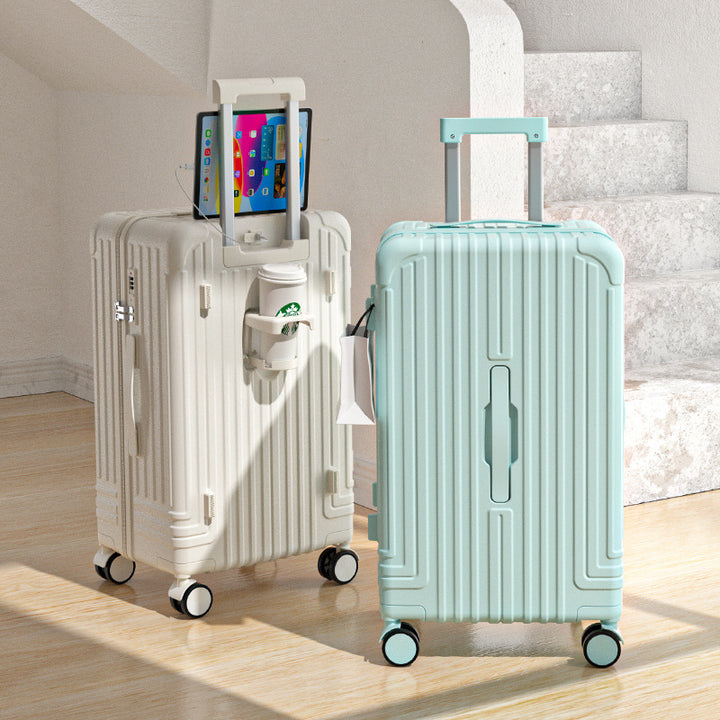 CALORA_ Delavoy | Trolley Koffer voor Studenten met USB-aansluiting en Bekerhouder